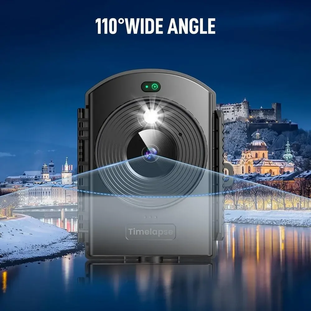 Time Lapse Camera - Infrared Positioning & LED 1080P AVI Video 180 Days Shooting